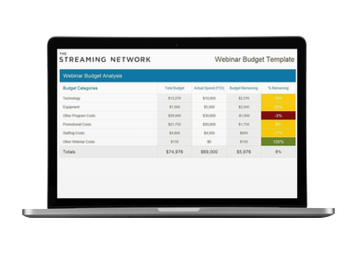 webinar budget template excel format easy use